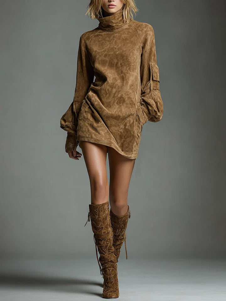 Romy | Vintage Stand-Collar Mini Dress