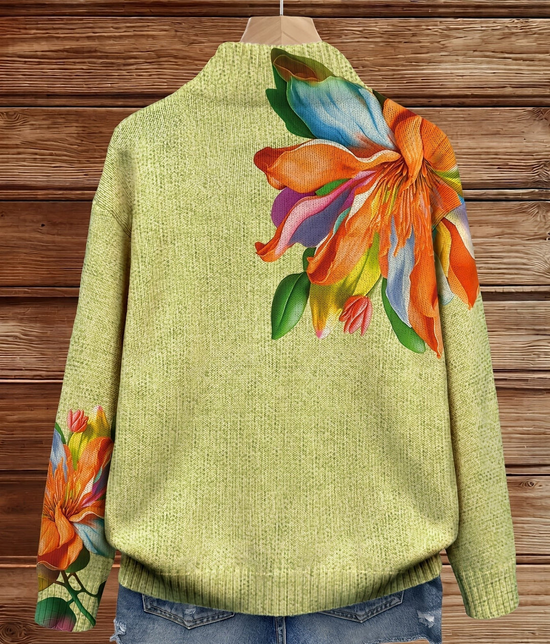 Miranda | Tropical Lily Zip Cardigan