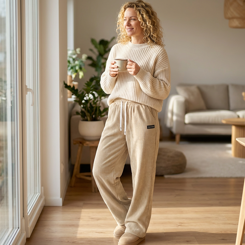 Livia Comfortable Wide-Leg Trousers