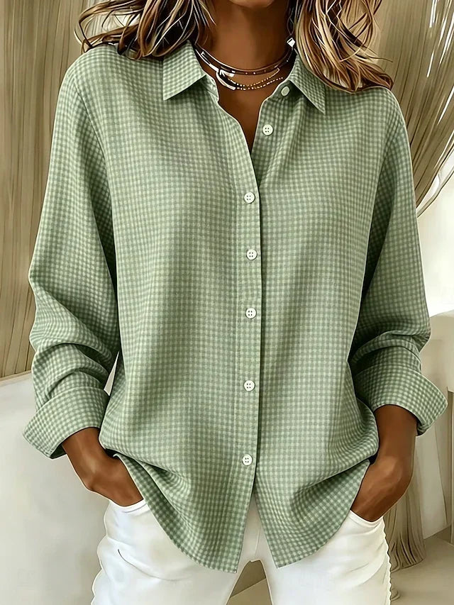 Nettie | Flowing Check Blouse