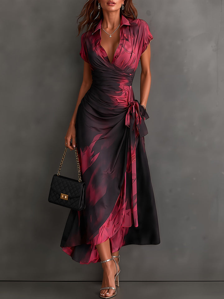 Saffraan | Abstract Print Autumn Dress