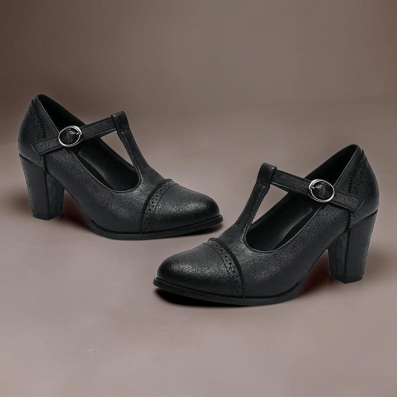 DELACROIX | Sandrine Perforated Strap Heels