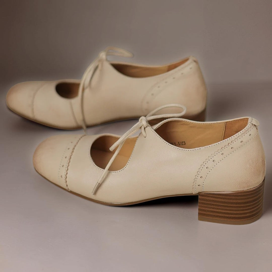 DELACROIX | Amélie Perforated Leather Derbies