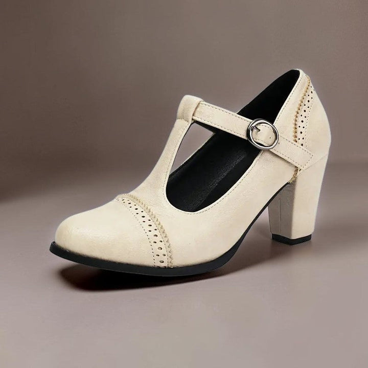 DELACROIX | Sandrine Perforated Strap Heels