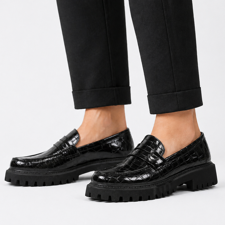 DELACROIX | Florence Patent Loafers with Grip Sole