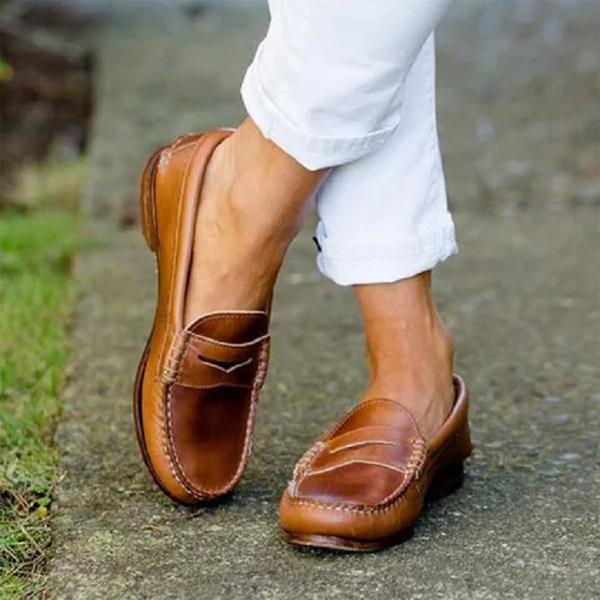 DELACROIX | Lucie Classic Leather Penny Moccasins