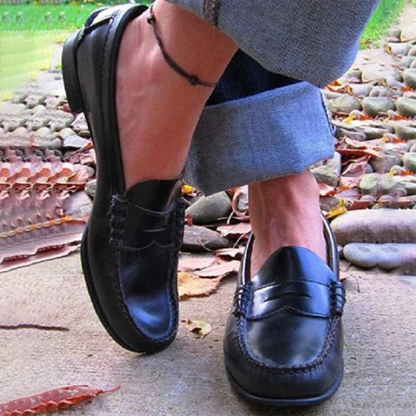 DELACROIX | Lucie Classic Leather Penny Moccasins