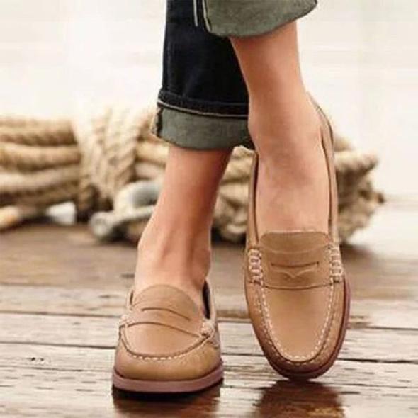 DELACROIX | Lucie Classic Leather Penny Moccasins
