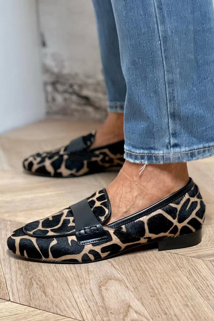 Nicole Leopard Print Slip-Ons