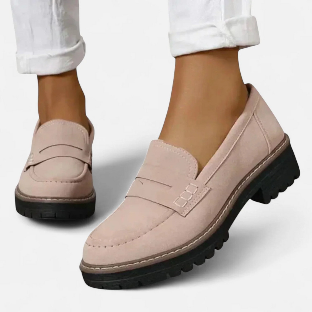 DELACROIX | Aveline Penny Moccasins with Grip Sole