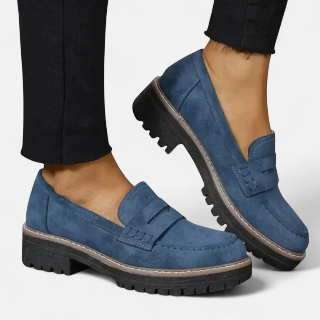 DELACROIX | Aveline Penny Moccasins with Grip Sole