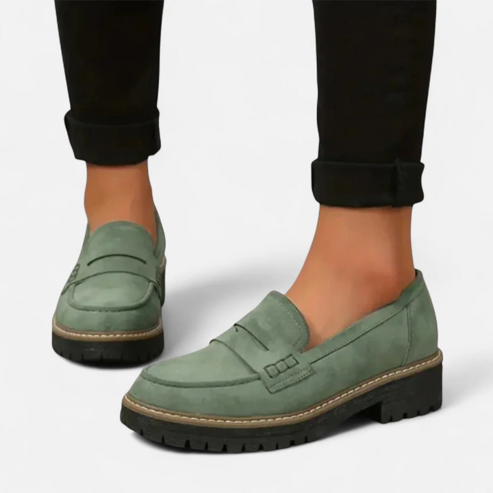 DELACROIX | Aveline Penny Moccasins with Grip Sole