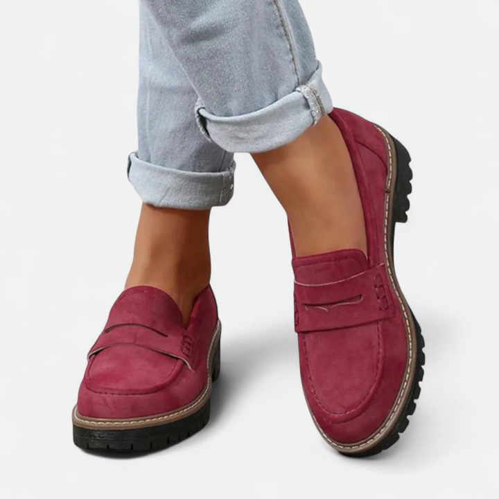 DELACROIX | Aveline Penny Moccasins with Grip Sole