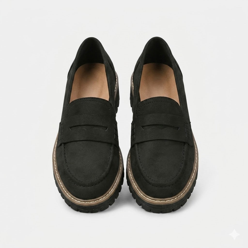 DELACROIX | Aveline Penny Moccasins with Grip Sole