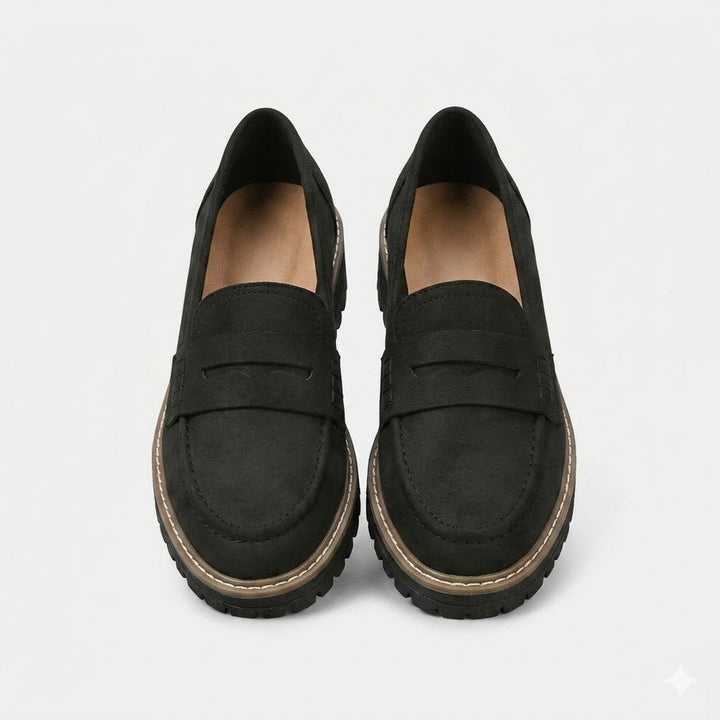 DELACROIX | Aveline Penny Moccasins with Grip Sole