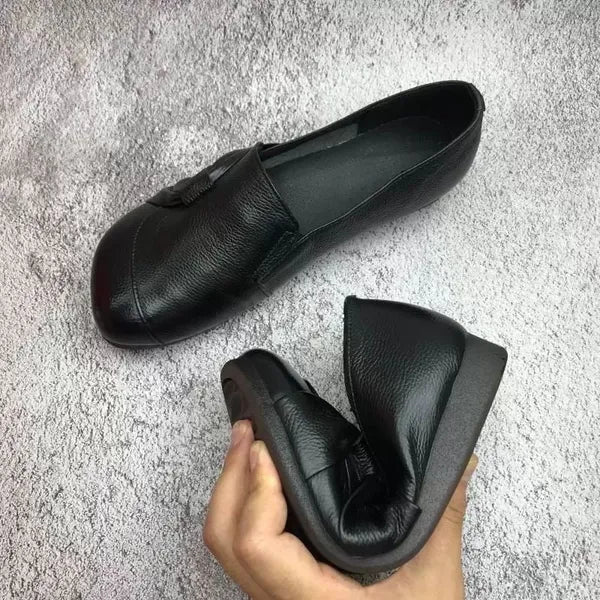 DELACROIX | Isabelle Soft Leather Bow Slip-Ons