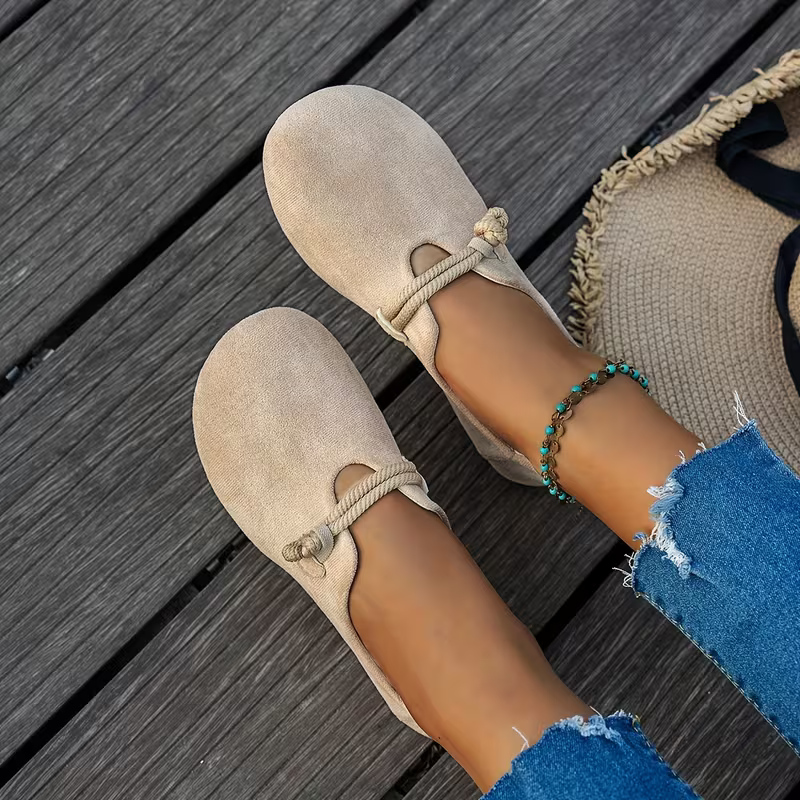 Véronique Suede Rope Knot Slip-Ons