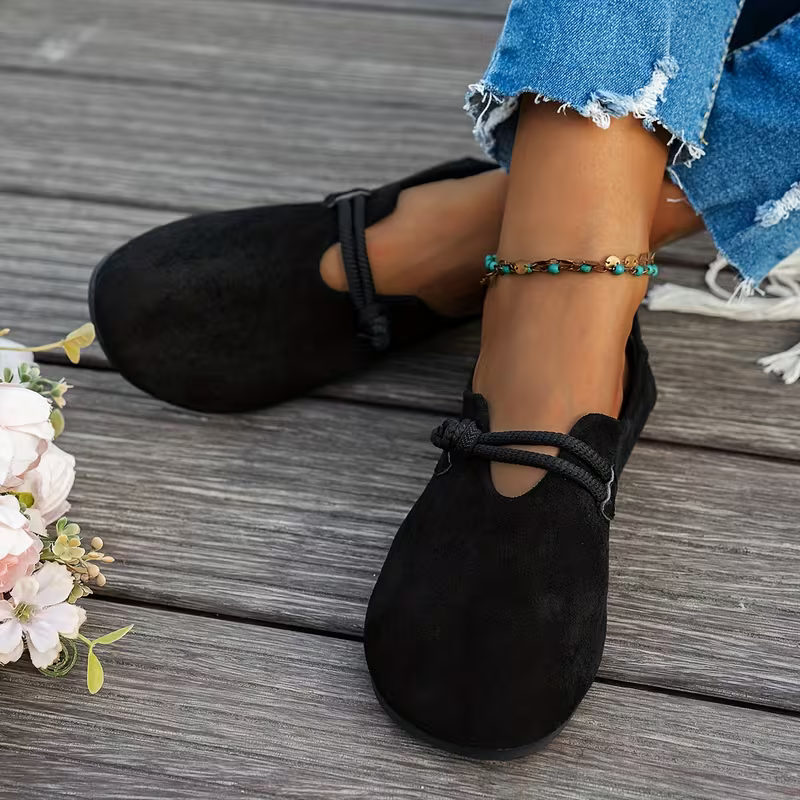 Véronique Suede Rope Knot Slip-Ons