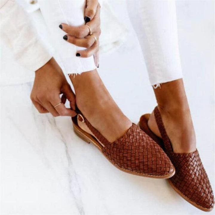 DELACROIX | Mathilde Woven Closed-Toe Mules