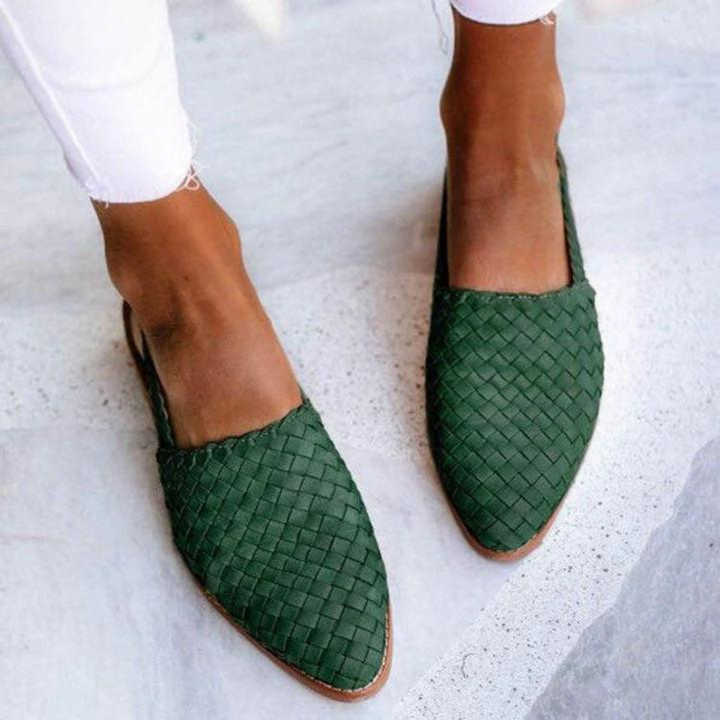 DELACROIX | Mathilde Woven Closed-Toe Mules