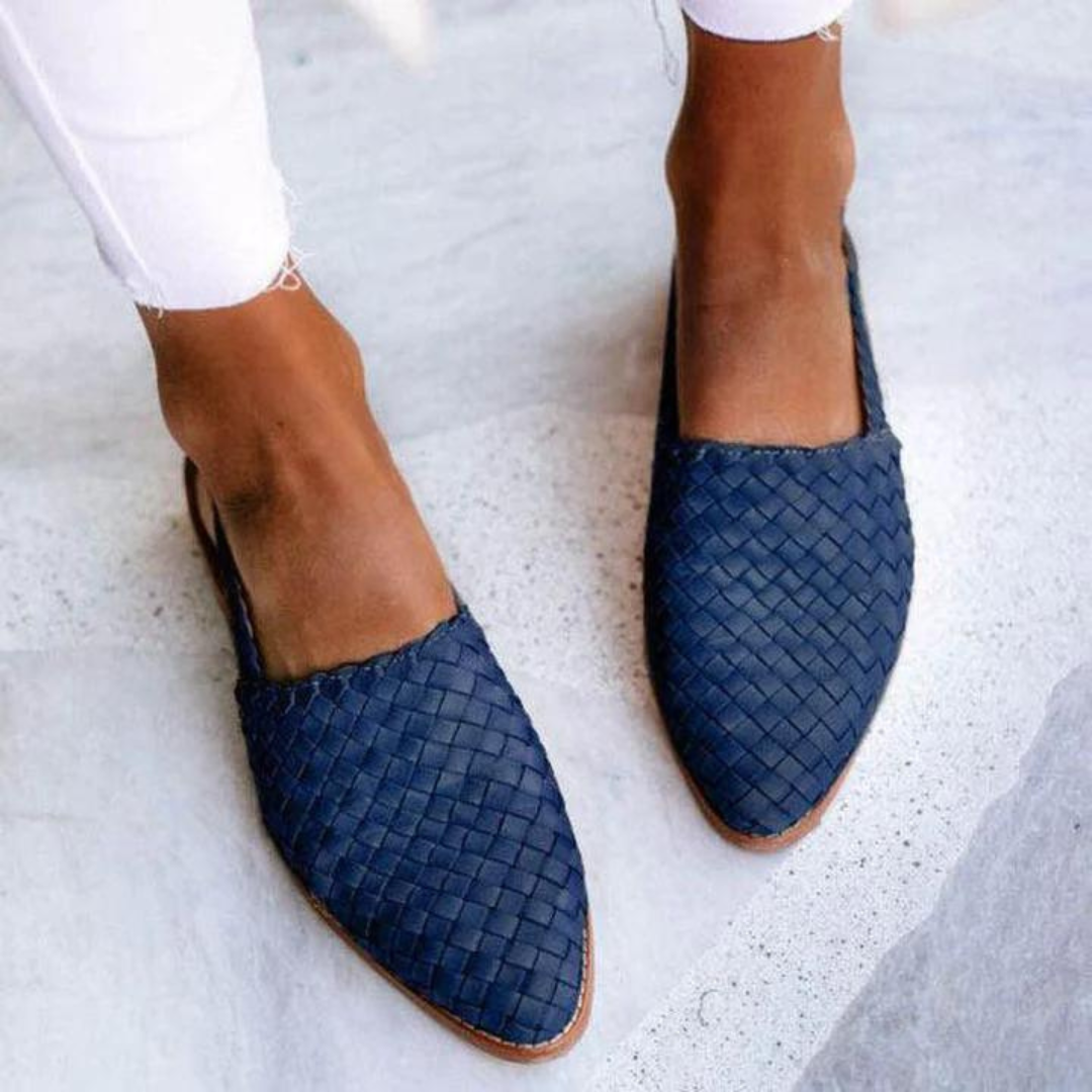 DELACROIX | Mathilde Woven Closed-Toe Mules