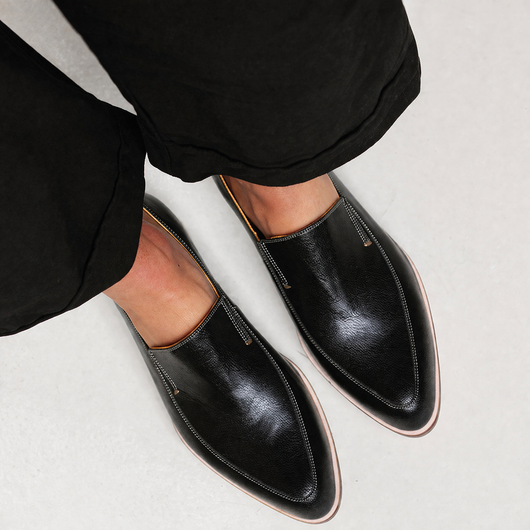 Zofia | Black Patchwork Loafer